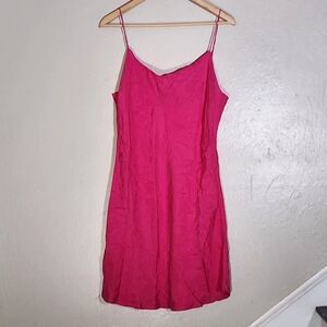 J.Crew Gwen Culpro Vibrant Pink Slip Dress